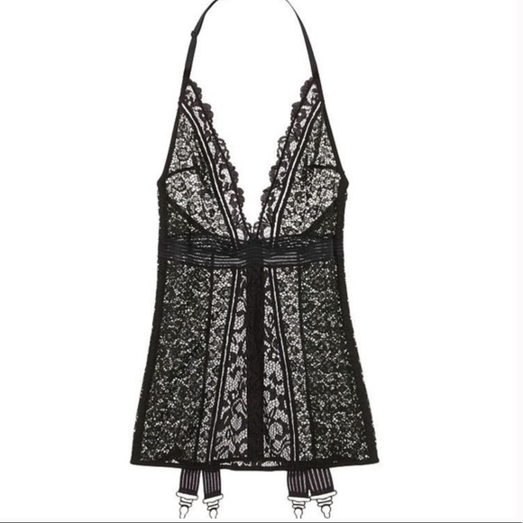 Victoria’s Secret Lace Plunge Slip Garter Set - Picture 9 of 17